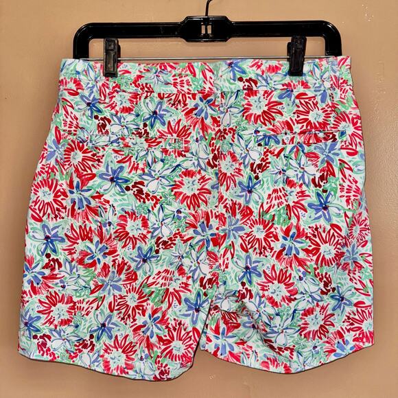 Stella Parker Collection Women's Floral Comfy Flat Front Shorts - Size 6 - Picture 7 of 7